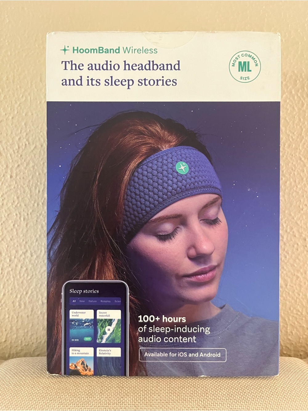 HoomBand Wireless Audio Headband in Blue